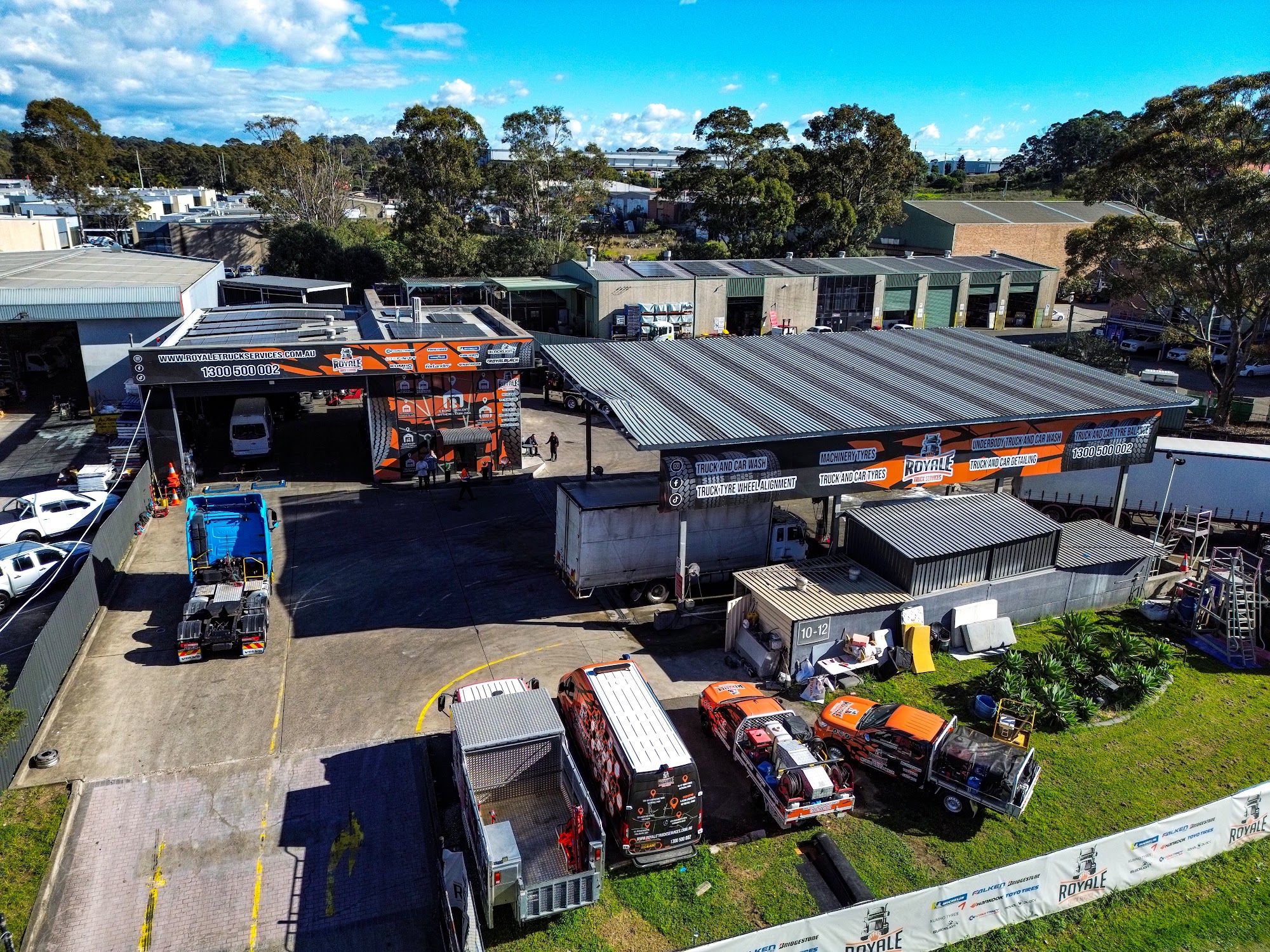 Royale Truck Services Wetherill Park depot from above